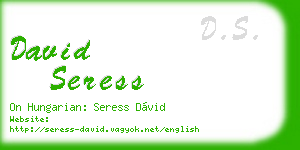 david seress business card